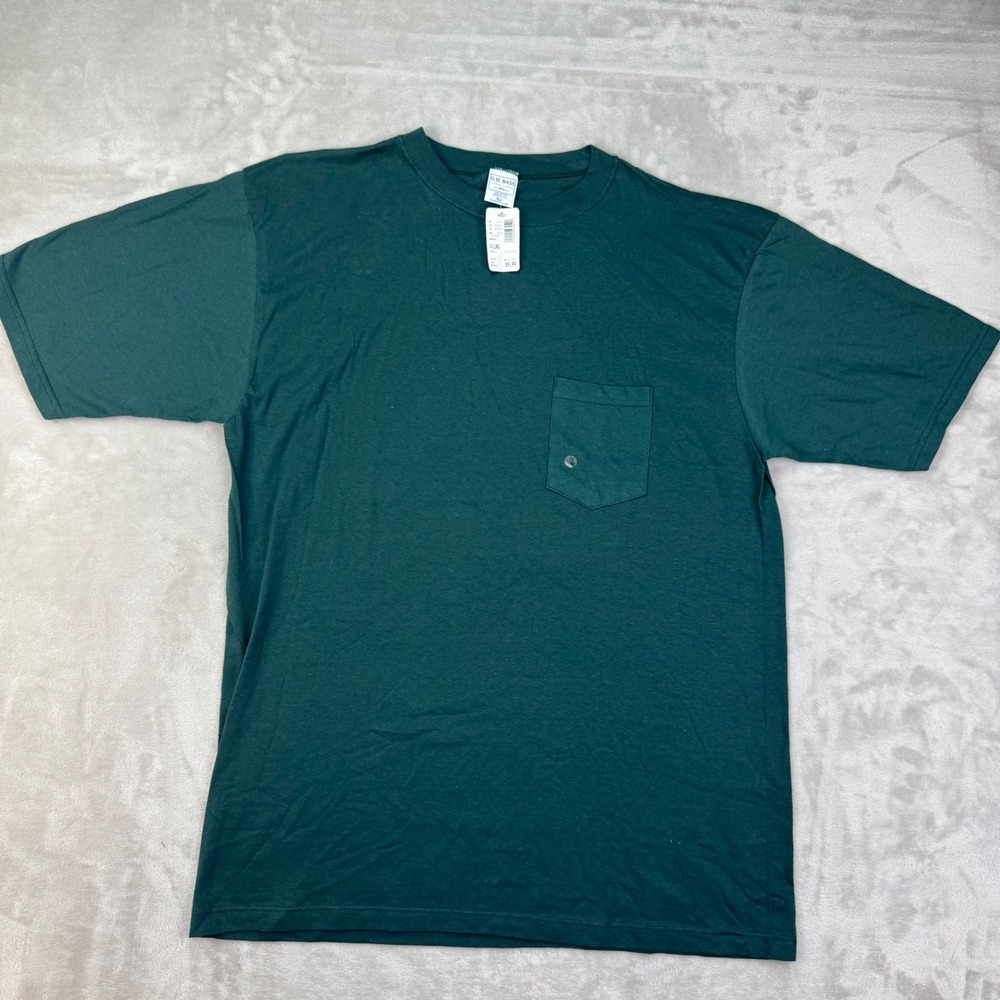 Vintage 90s GH Bass Outdoor Made in USA Pocket T Shirt NWT Deadstock XL Long